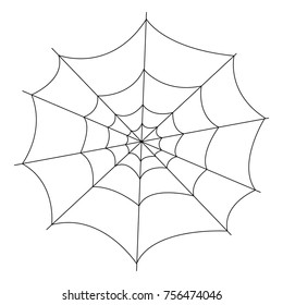 Spider web isolated on white background, Vector illustration