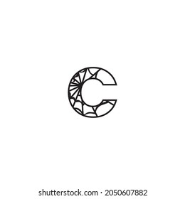 Spider web letter C design, Halloween font,  Spider alphabet 