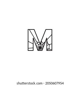 Spider web letter M design, Halloween font,  Spider alphabet 