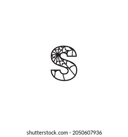 Spider web letter S design, Halloween font,  Spider alphabet 