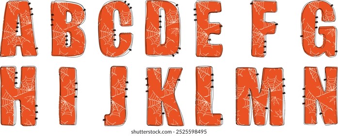 Spider Web Letter set 2 vector art