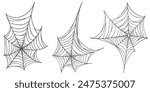 Spider web line art vector eps