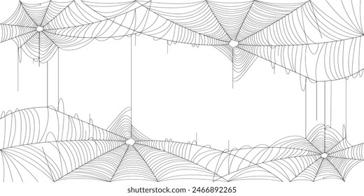 Línea de Web de araña Vector eps