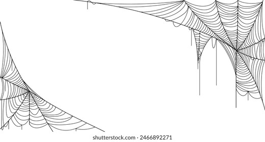 Spider web line art vector eps