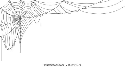 Spider web line art vector Eps