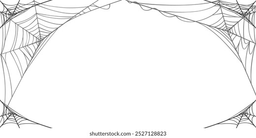 Spider web line art vector Eps