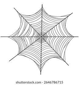 Spider web line art vector eps