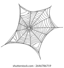 Spider web line art vector eps