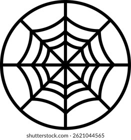 Spider Web Line Filled Vector Icon Design