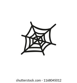 Spider web line icon. Fear, risk, phobia. Halloween concept. Vector illustration can be used for topics like horror, trap, danger