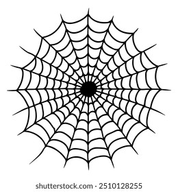 Ícone de Linha da Web Aranha isolado no plano de fundo branco