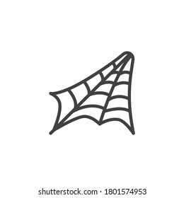 Icono de línea de araña web. signo de estilo lineal para concepto móvil y diseño web. Icono de vector de contorno de cobardes. Símbolo, ilustración del logotipo. Gráficos vectoriales