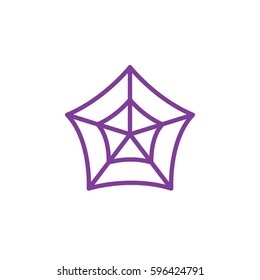 Spider web line icon, outline vector sign, linear colorful pictogram isolated on white. Cobweb symbol, logo illustration. Editable stroke. Pixel perfect
