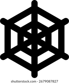 spider web line style icon design