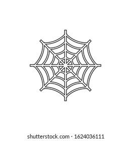 Spider web line vector icon