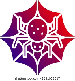 Spider web Line vector Icon Design