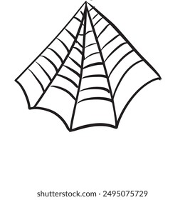 Spider web lines geometric shapes abstract black illustration background corner