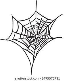 Spider web lines geometric shapes abstract black illustration background corner