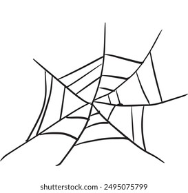Líneas de Web de araña Formas geométricas abstracto negro ilustración de fondo