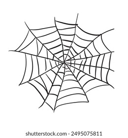 Spider web lines geometric shapes abstract black illustration background corner