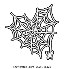 Spider Web Love V38 Patch Streetwear, Urban Design White and Black Color Patch Commercial Use