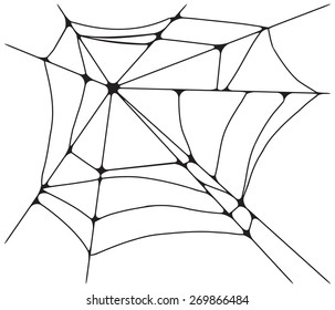spider web monochrome. vector illustration.
