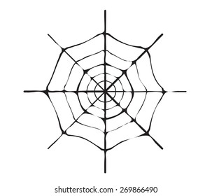 spider web monochrome. vector illustration.