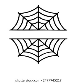 Spider web monogram spider web  vector