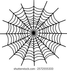 spider web, spider net vector illustration on white background