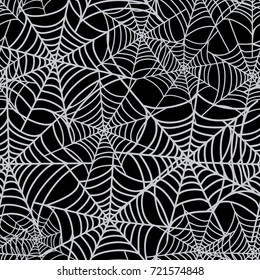 Spider web network, seamless background. Webs seamless pattern