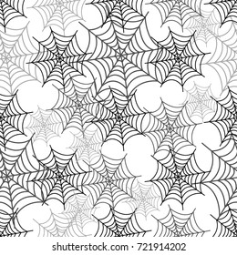 Spider web network, seamless background. Webs seamless pattern
