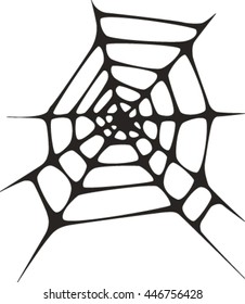 spider web, network, trap, vector illustration