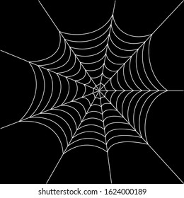 spider web on a black background