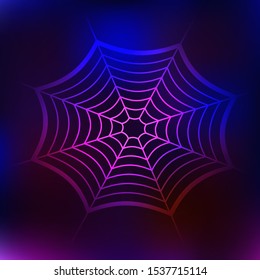 Spider web on a color gradient background.