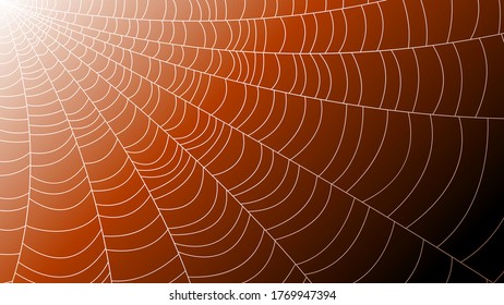 Spider Web On Dark Background Halloween Design Elements Spooky Scary Horror Decor Vector