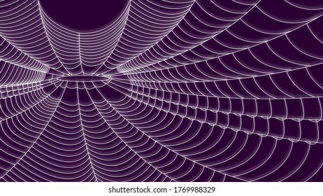 Spider Web On Dark Background Halloween Design Elements Spooky Scary Horror Decor Vector