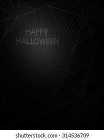 Spider web on dark background