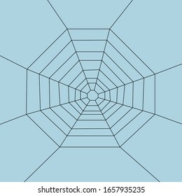 Spinnennetz auf Himmelshintergrund