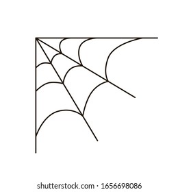 tela araña sobre fondo blanco.Ilustración vectorial en estilo plano. EPS 10.