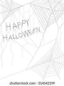 Spider web on white for Halloween