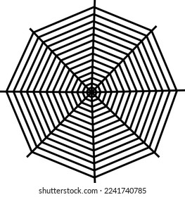 Spider web outline icon. linear style sign for mobile concept and web design. halloween simple line vector icon. Symbol, logo illustration. Pixel perfect vector graphics