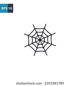 Spider web outline icon Vector illustration