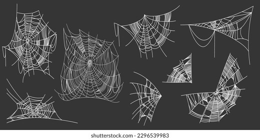 Spider web parts editable Free Vector Image