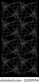 spider web pattern continuous vector pattern trend black white design for Halloween