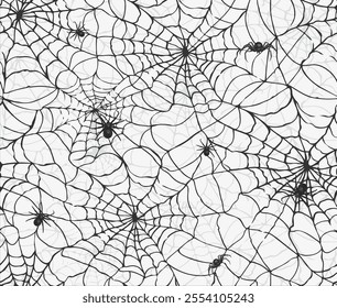 spider web pattern continuous vector pattern trend black white design