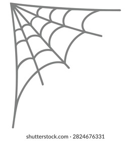 Spider Web Pattern With Curved Lines And Transparent Background