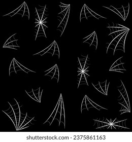 spider web pattern for festive background of halloween, day of the dead, in 2 tones to use in different applications