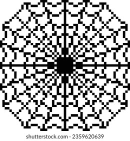 Spider web Pixel art vectorial imagen o clip art