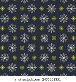 Spider web repeating pattern trendy style icon beautiful vector illustration background