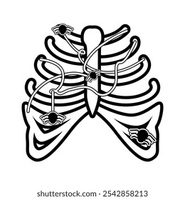 Spider Web Rib Typography Y2K Logo Patch Apparel Fashion Vector Design K59, Commercial Use